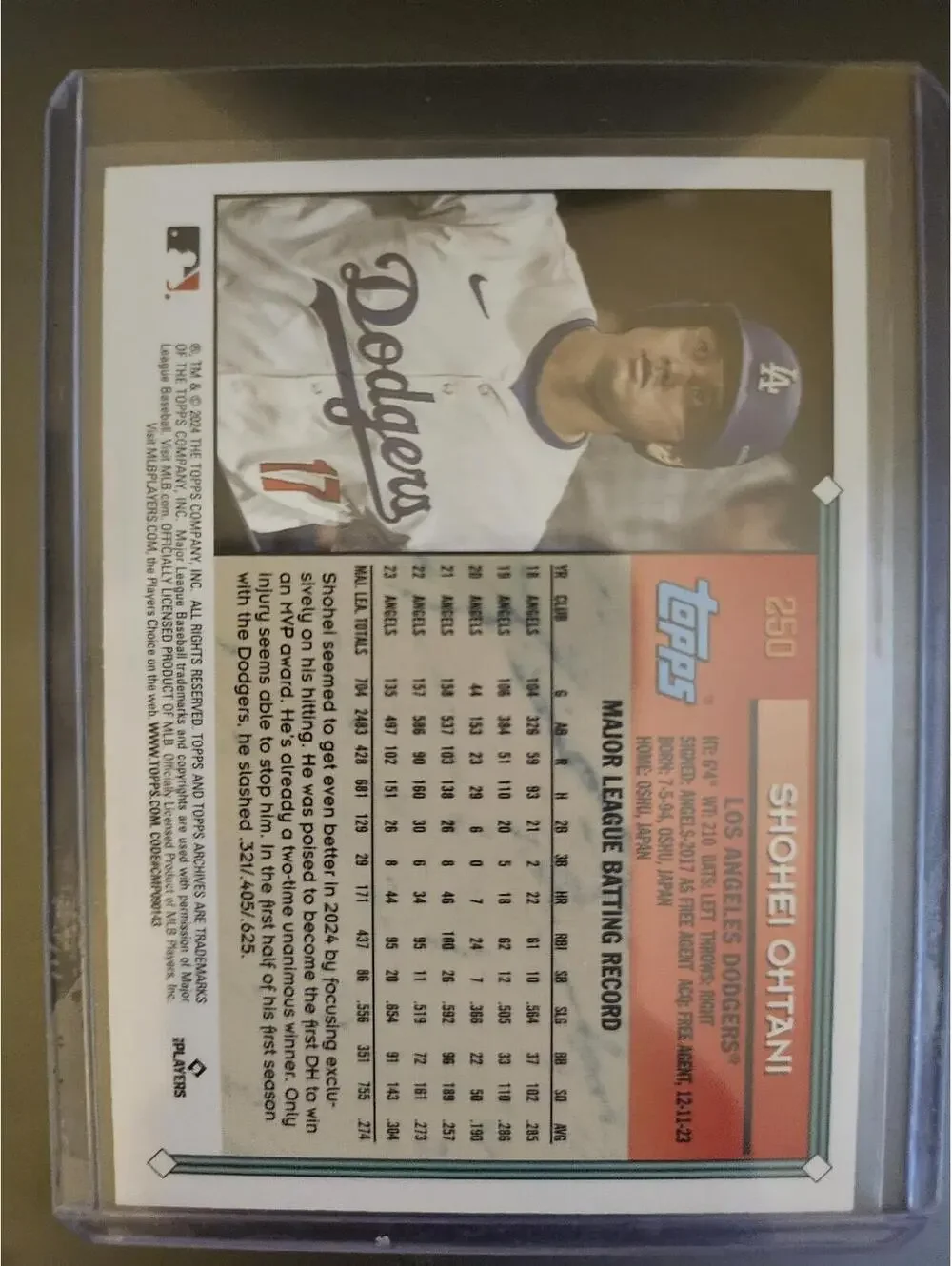 Topps shohei ohtani